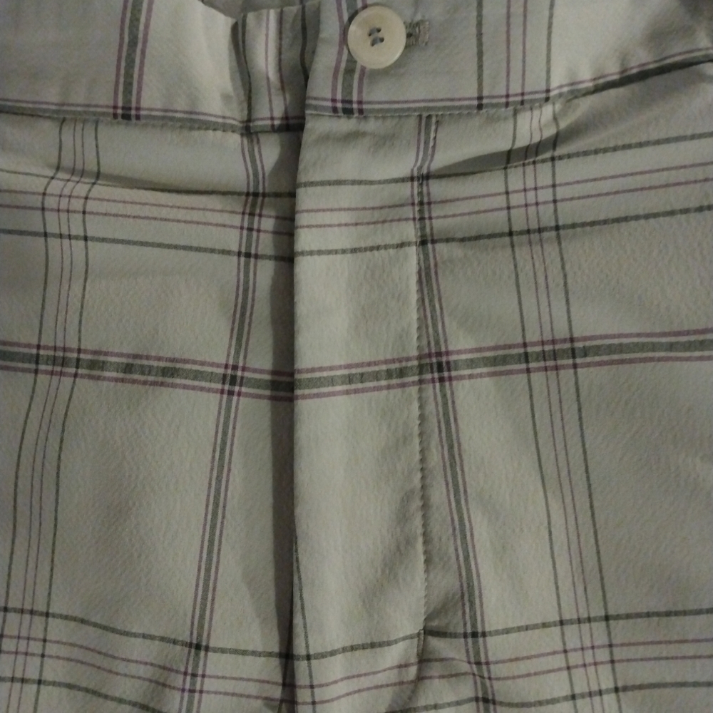 Men's Golf Shorts Slazenger Light Blue Plaid Breathable Athleisure Performance36 - Picture 2 of 6
